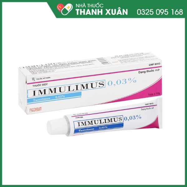 Immulimus 0.03% điều trị cách quãng eczema